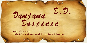 Damjana Dostičić vizit kartica